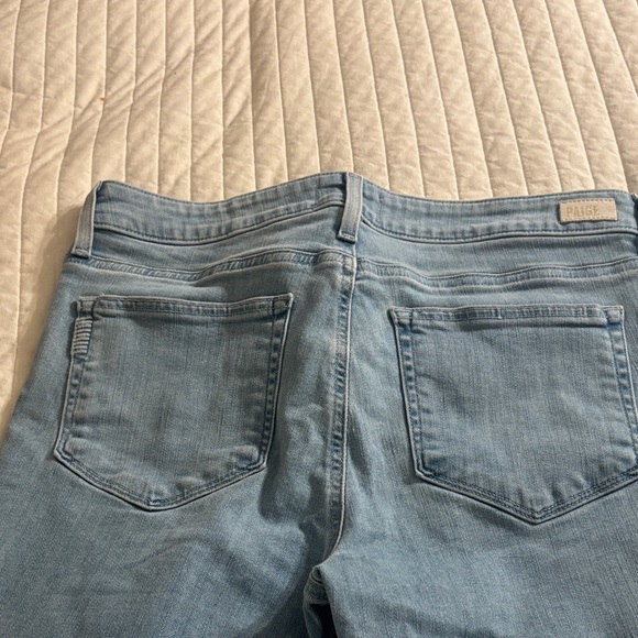 PAIGE Sky Blue Wide Leg Jeans - Picture 5 of 8